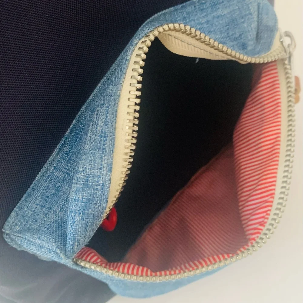 Herschel Supply Company Settlement Navy Backpack with Light Blue Front Pocket